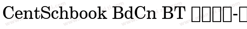 CentSchbook BdCn BT 普通西方字体转换